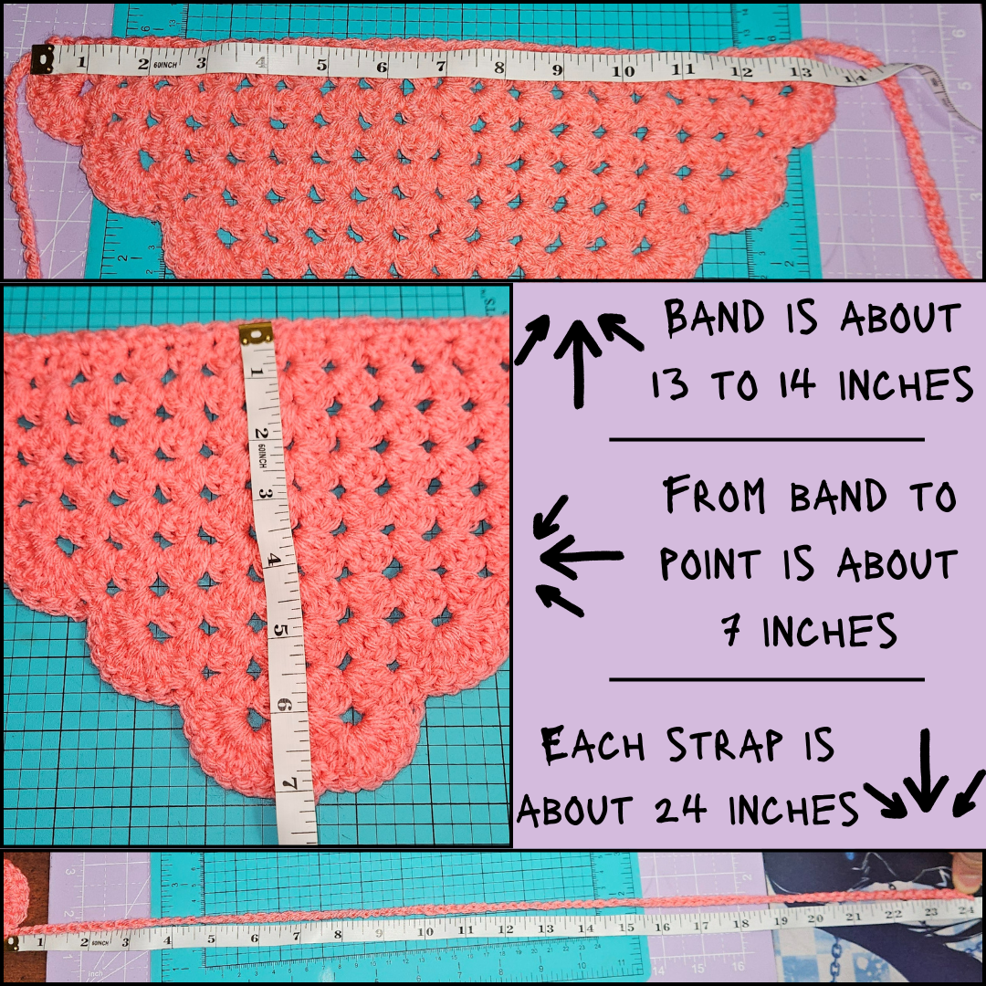 Granny Square Bandana's - Stripes
